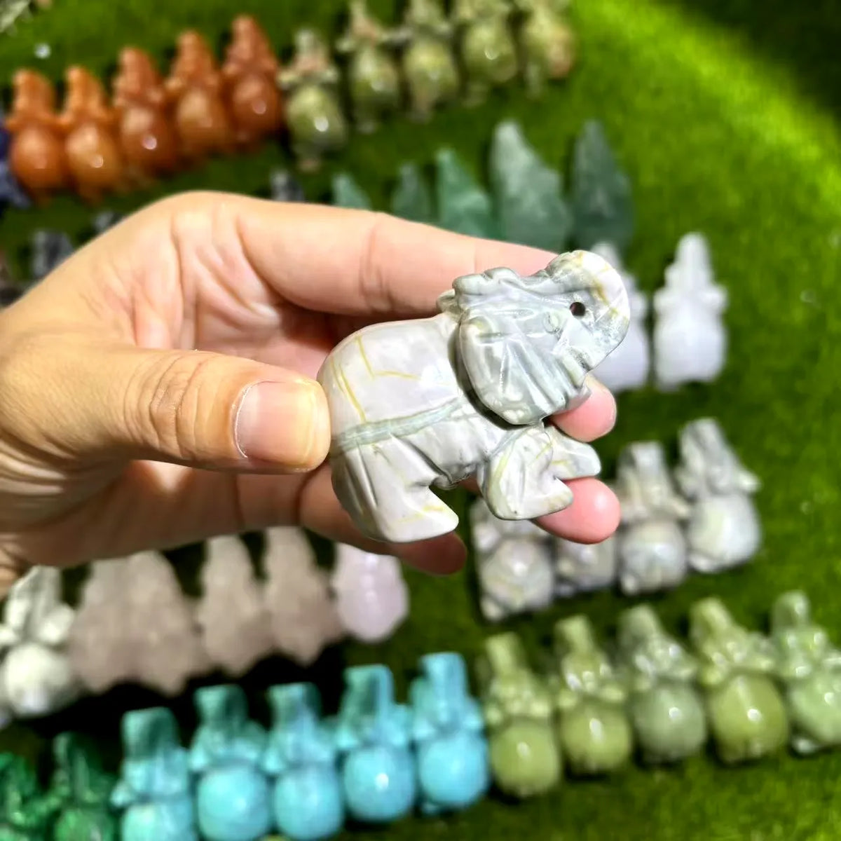 Crystal Elephant | Feng Shui Rose Quartz Carving | Retail & Wholesale