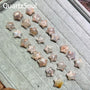 Star-shaped Flower Agate crystals wholesale collection with peach tones