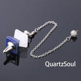 Lapis Lazuli pyramid crystal pendulum for prosperity divination
