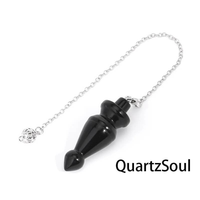 Obsidian protection pendulum for spiritual guidance and grounding