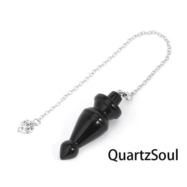 Obsidian protection pendulum for spiritual guidance and grounding