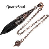 Obsidian Crystal Pendulum for Grounding and Protection