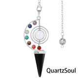 Obsidian Spiral Pendulum for Grounding and Protection