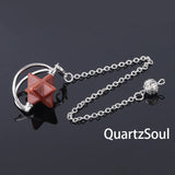 Sunstone Merkaba Star Pendulum for stability