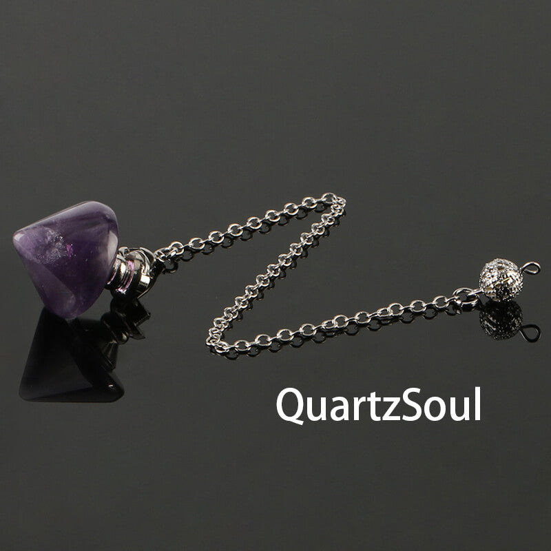 Amethyst cone pendulum for spiritual growth and intuitive development
