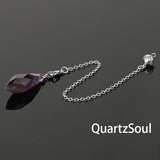 Amethyst Faceted Crystal Pendulum for Spiritual Awakening