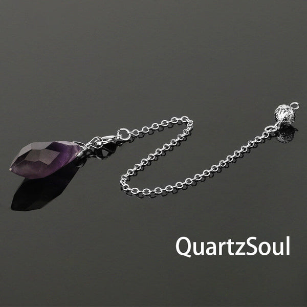 Amethyst Faceted Crystal Pendulum for Spiritual Awakening