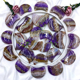 Premium Amethyst Mexican Agate Moon Crystal Wholesale Healing Stone