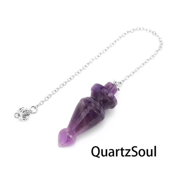 Amethyst crystal pendulum for spiritual growth and intuitive readings