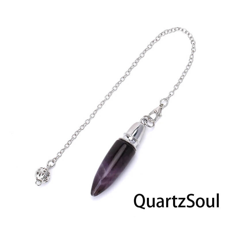 Purple Amethyst crystal pendulum for divination and energy work