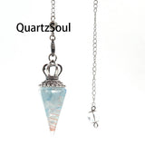 Aquamarine Crystal Pendulum for Calming Energy and Truth
