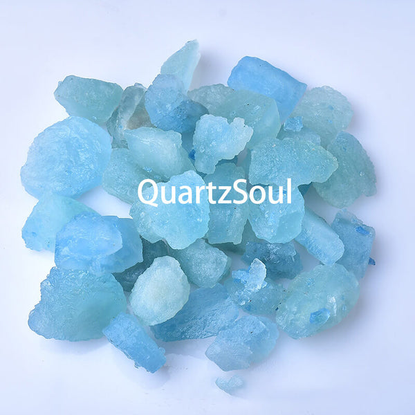 Raw Aquamarine Crystal - Natural Light Blue Healing Stone