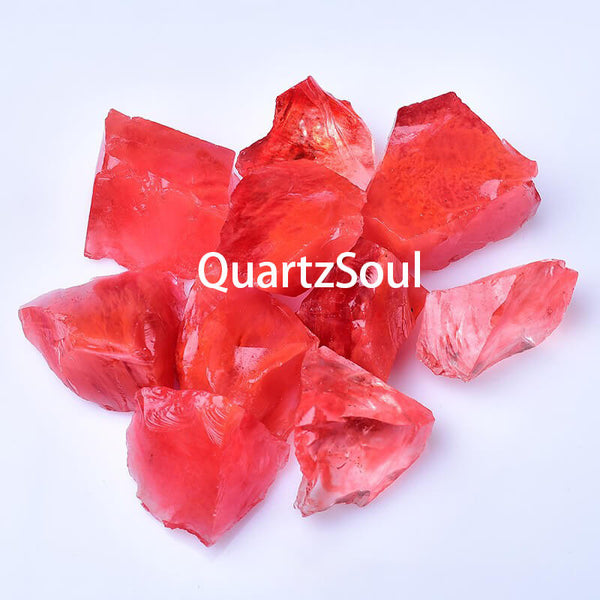 Premium Raw Red Smelting Quartz Crystal Specimen
