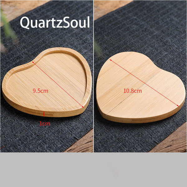 Bamboo Crystal Display Stand | Sphere Holder for Home Decor