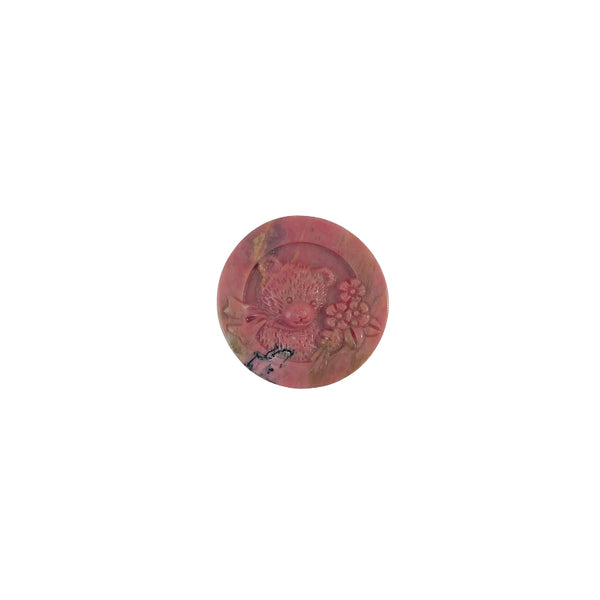 Natural bear shaped rhodonite crystal carving for wholesale crystal suppliers