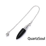 Black Obsidian crystal pendulum for protection and truth seeking