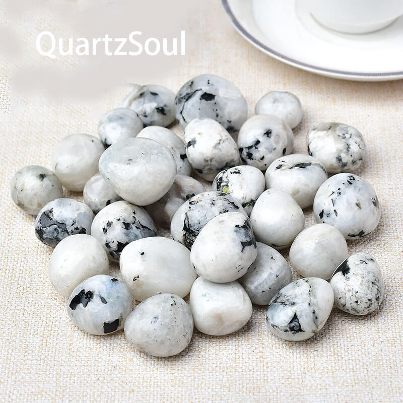 Black Rainbow Moonstone Tumbled Stones Crystal Healing