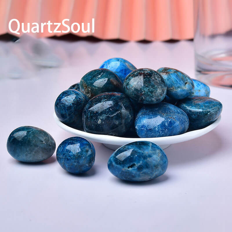 Blue Apatite Tumbled Gemstone - Healing Crystal Energy Stone
