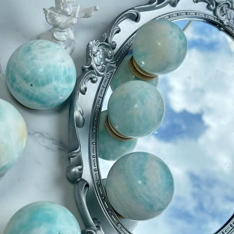 Blue Aragonite Crystal Sphere For Natural Healing Wholesale