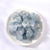 Blue Kyanite Tumbled Gemstones Collection in White Bowl Crystal Healing