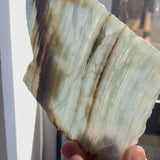Blue onyx slab displaying metaphysical properties
