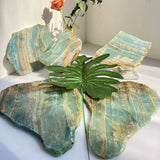 Premium wholesale blue onyx slab with vibrant blue patterns for crystal healing