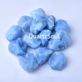 Natural Blue Quartz Raw Crystal Specimen with Healing Properties