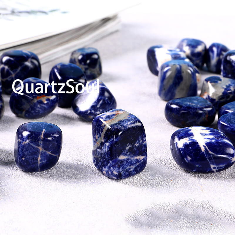 Sodalite Tumbled Stone | Blue-Vein Crystal Healing Gemstones