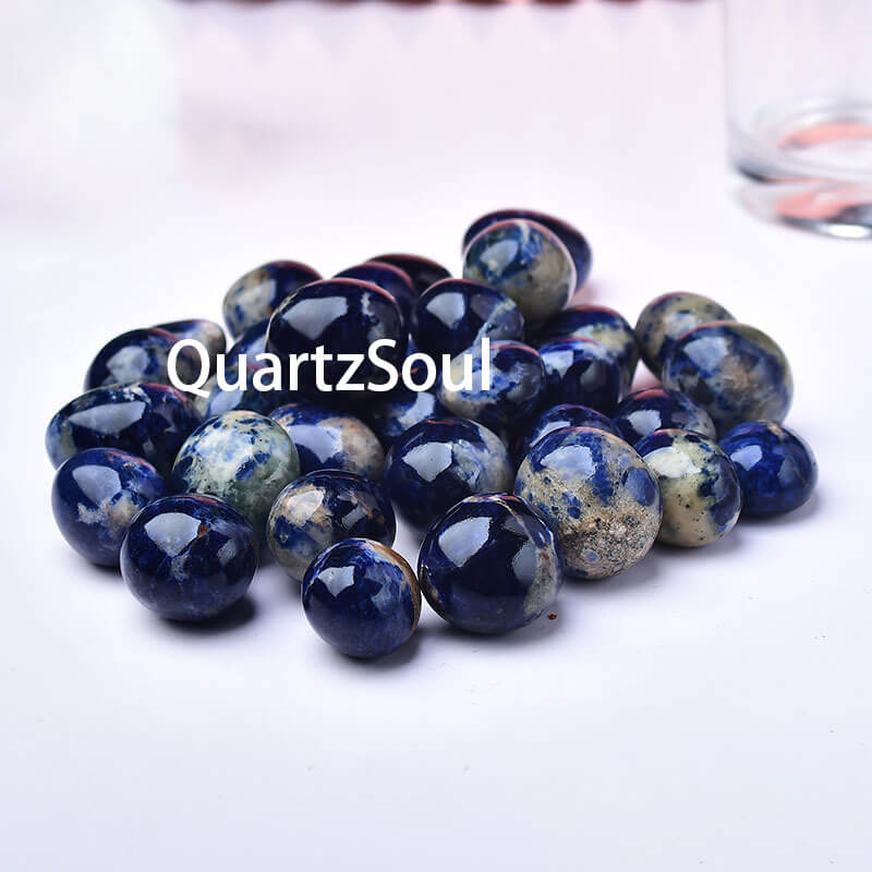 Natural Blue Vein Tumbled Stones - Healing Crystal Gemstone