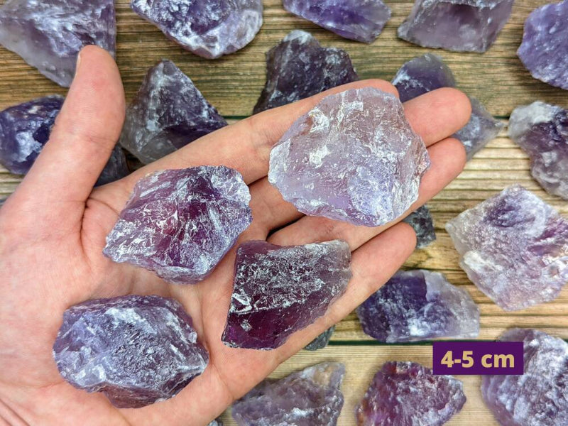 Bulk collection of natural amethyst crystals for resellers