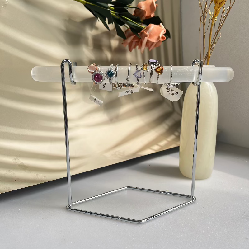 Bulk Crystal Selenite Jewelry Display for Wholesale Buyers