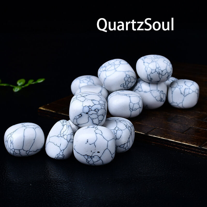 Howlite Tumbled Stones Healing Crystal Gemstone Collection
