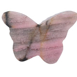 Butterfly Rhodonite Carving with Quartz Display Crystal Healing Set