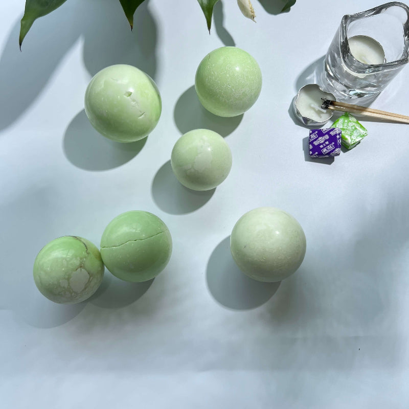 Chrysoprase Sphere with Display Stand for Crystal Collection