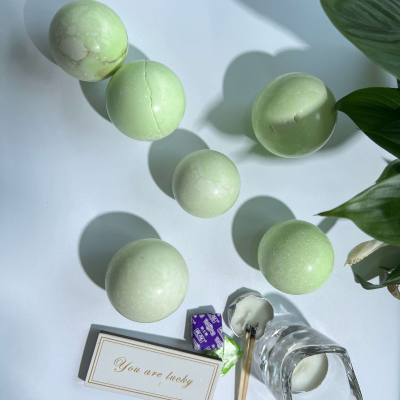 Natural Green Chrysoprase Sphere for Crystal Healing Wholesale