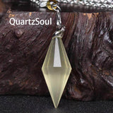 Diamond-Shaped Citrine Divination Pendulum