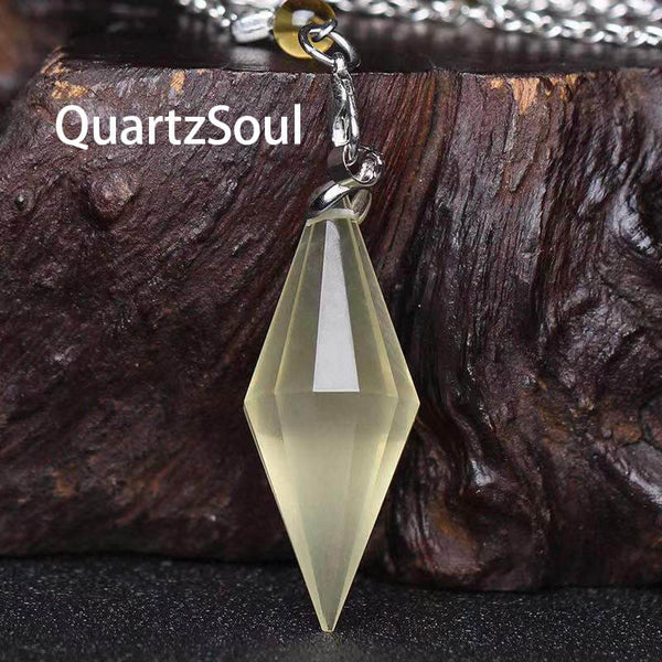Diamond-Shaped Citrine Divination Pendulum