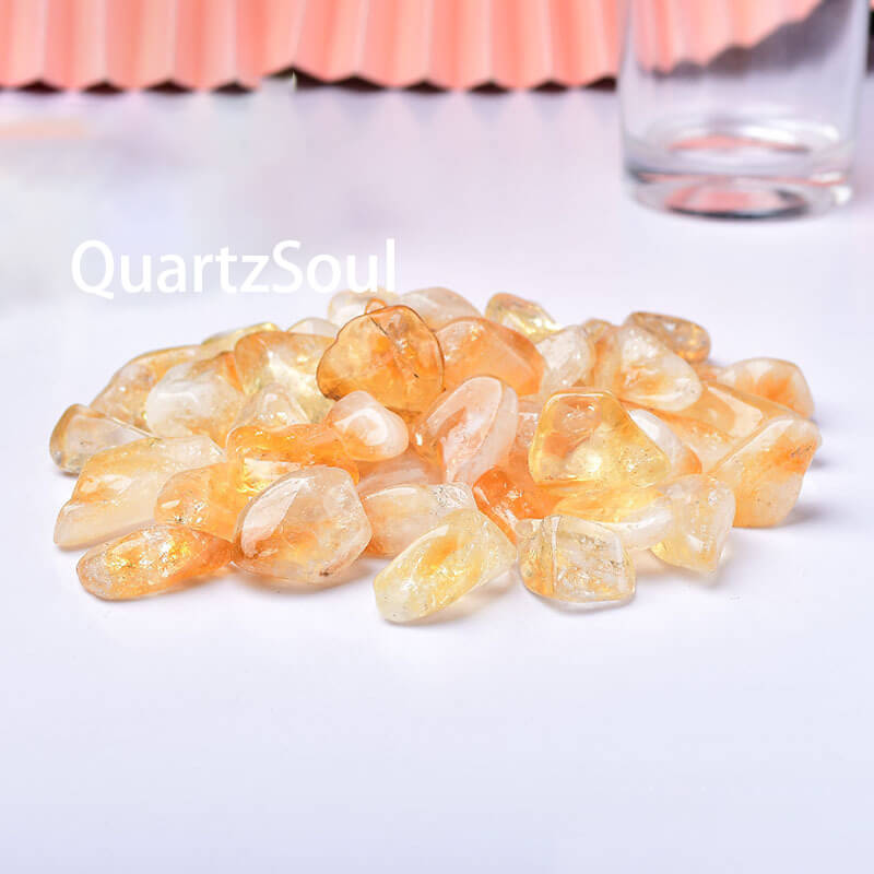 Brazilian Raw Citrine Tumbled Stone Healing Crystal Gemstone