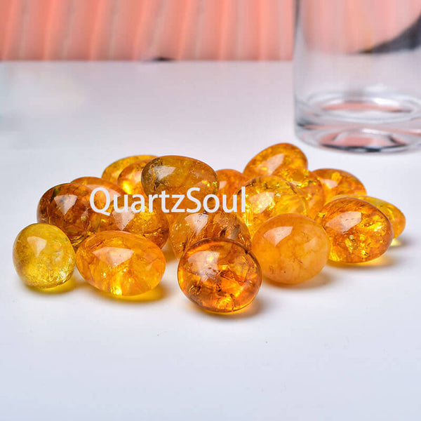 Citrine Tumbled Stone Premium Healing Crystal Prosperity Gem