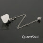 Clear quartz cone pendulum for spiritual guidance and divination
