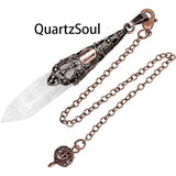 Clear Quartz Crystal Pendulum for Spiritual Guidance and Dowsing