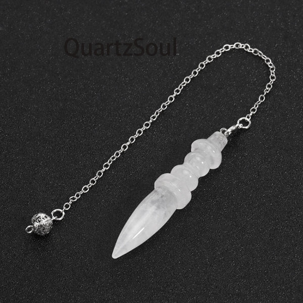 Clear Quartz Crystal Pendulum for Enhanced Intuition