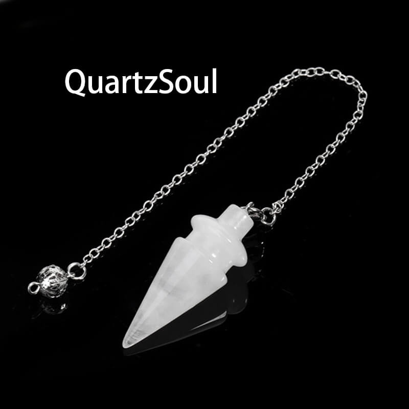 Clear Quartz Crystal Pendulum for Spiritual Guidance and Energy Work