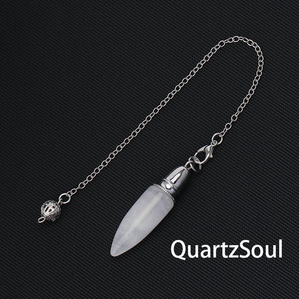 Clear Quartz crystal pendulum for amplified energy and clarity