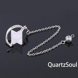 Clear Quartz Merkaba Star Pendulum for divination