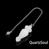 Clear Quartz crystal pendulum for amplifying energy and clear readings