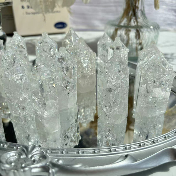 Clear Quartz Crystal Tower for Meditation and Healing