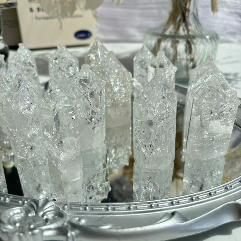 Clear Quartz Crystal Tower for Meditation and Healing