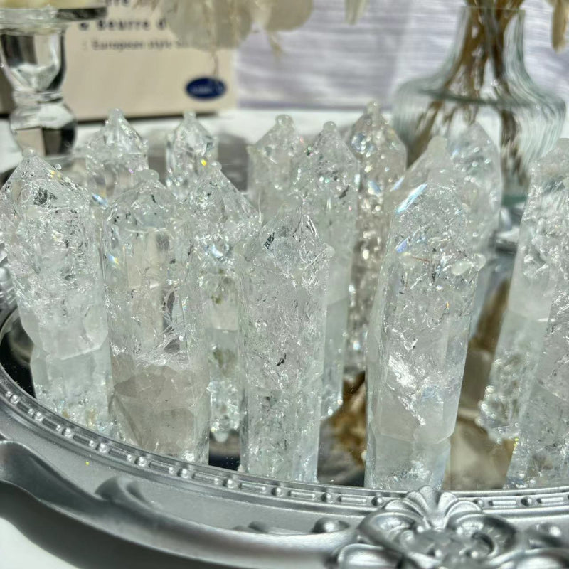 Natural Formation of Wholesale Clear Quartz Crystal Tower
