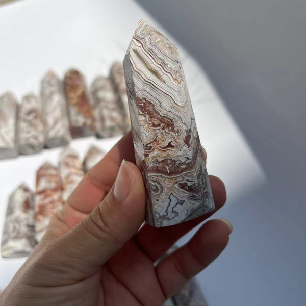 Crazy Lace Agate Tower Detailed Circular Pattern Wholesale